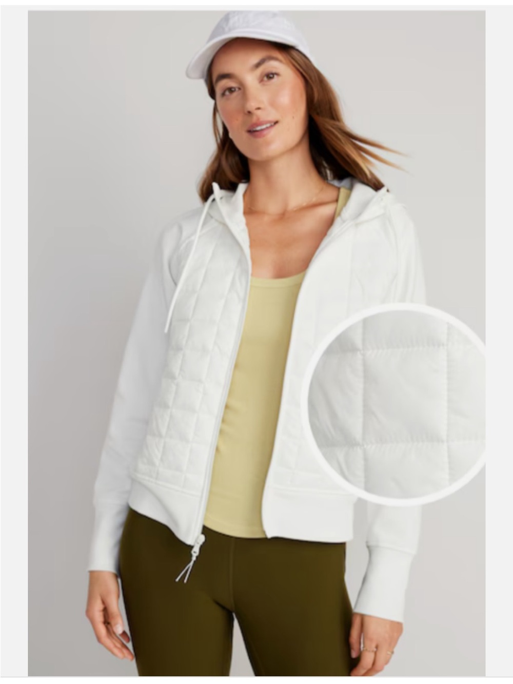 Old Navy Dynamic Fleece Women's Quilted Hoodie Jacket w/ Pockets Medium